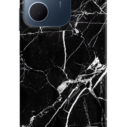 Black Marble Pattern Oppo A5x 5G Hard Case Back Cover by Casekaro