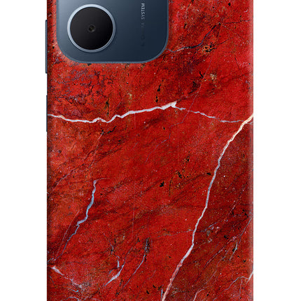 Red Marble Design Oppo A5x 5G Hard Case Back Cover by Casekaro