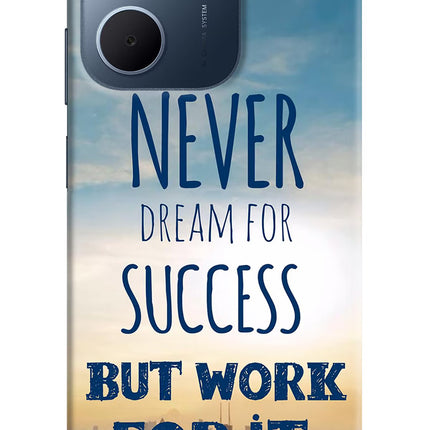 Never Dream For Success But Work For It Oppo A5x 5G Hard Case Back Cover by Casekaro