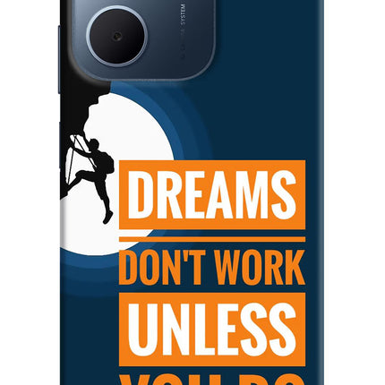 Dreams Don’T Work Unless You Do Oppo A5x 5G Hard Case Back Cover by Casekaro