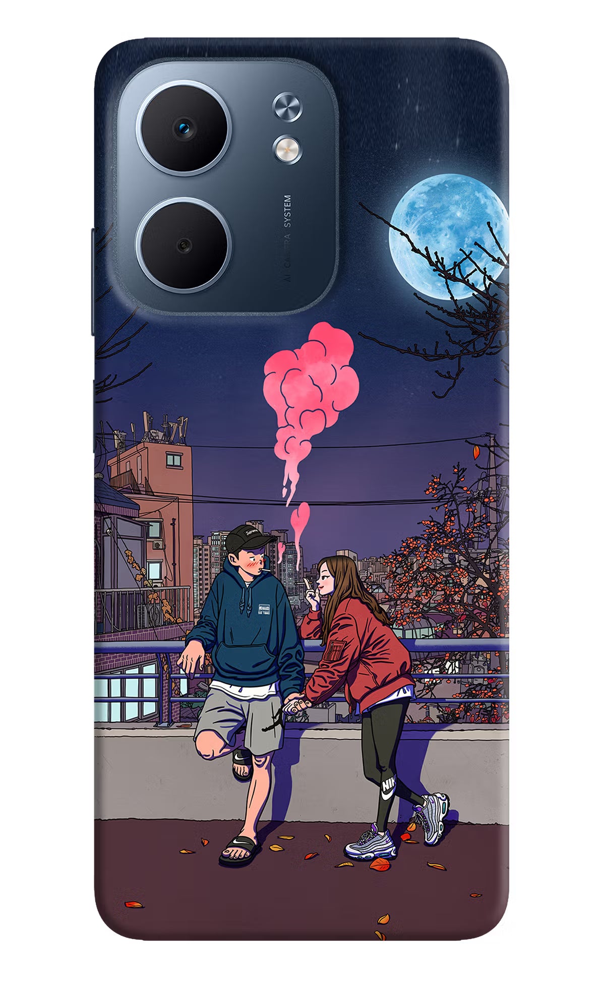 Chilling Couple Oppo A5x 5G Hard Case Back Cover by Casekaro