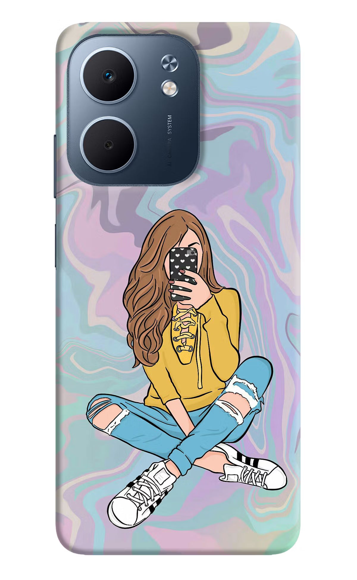 Selfie Girl Oppo A5x 5G Hard Case Back Cover by Casekaro
