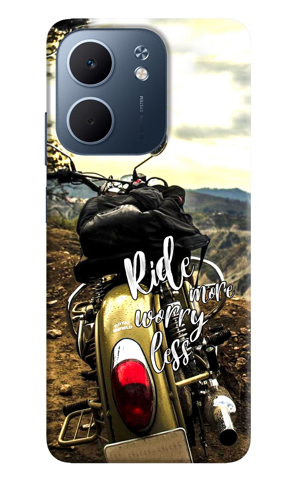 Ride More Worry Less Oppo A5x 5G Hard Case Back Cover by Casekaro
