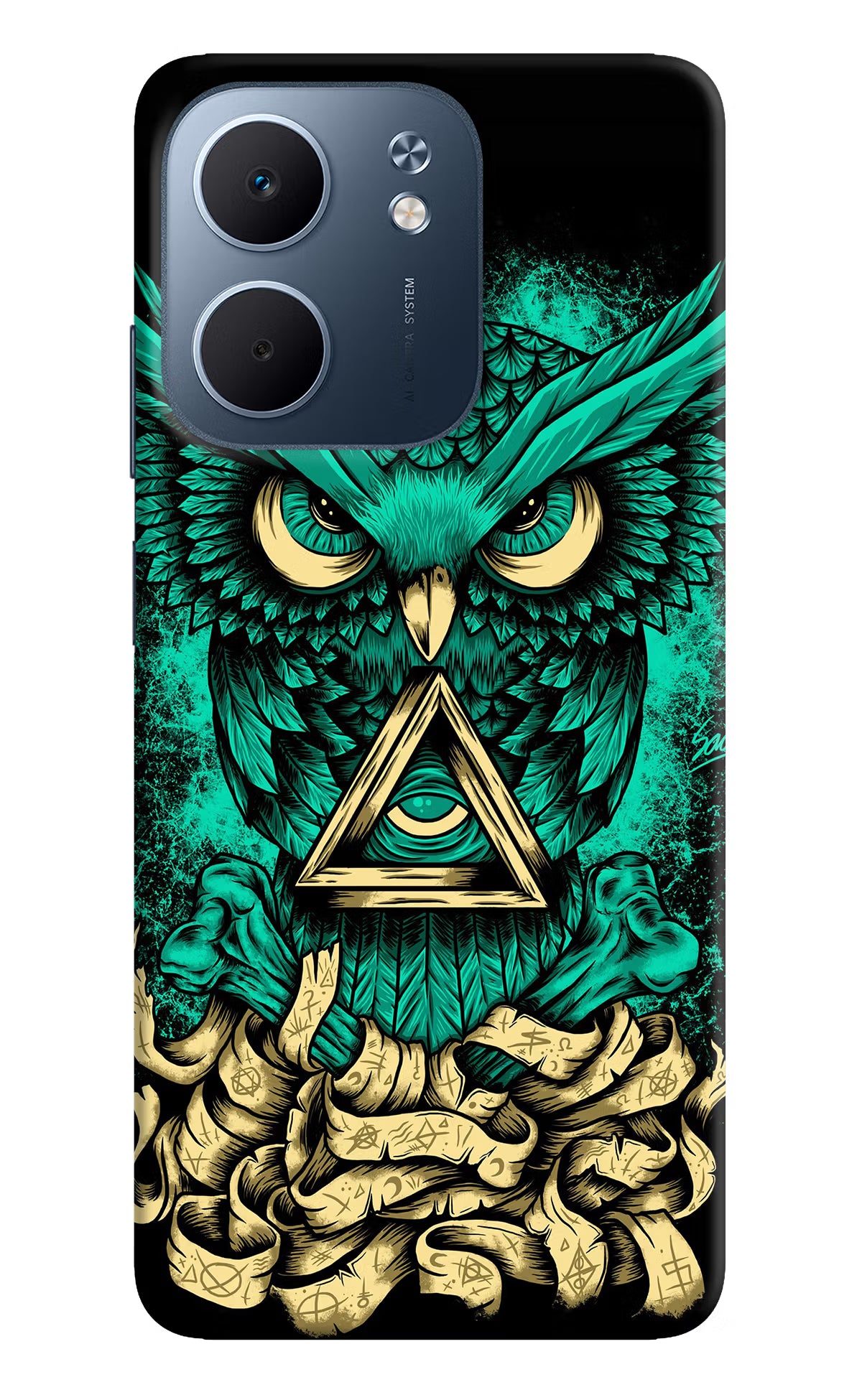 Green Owl Oppo A5x 5G Hard Case Back Cover by Casekaro