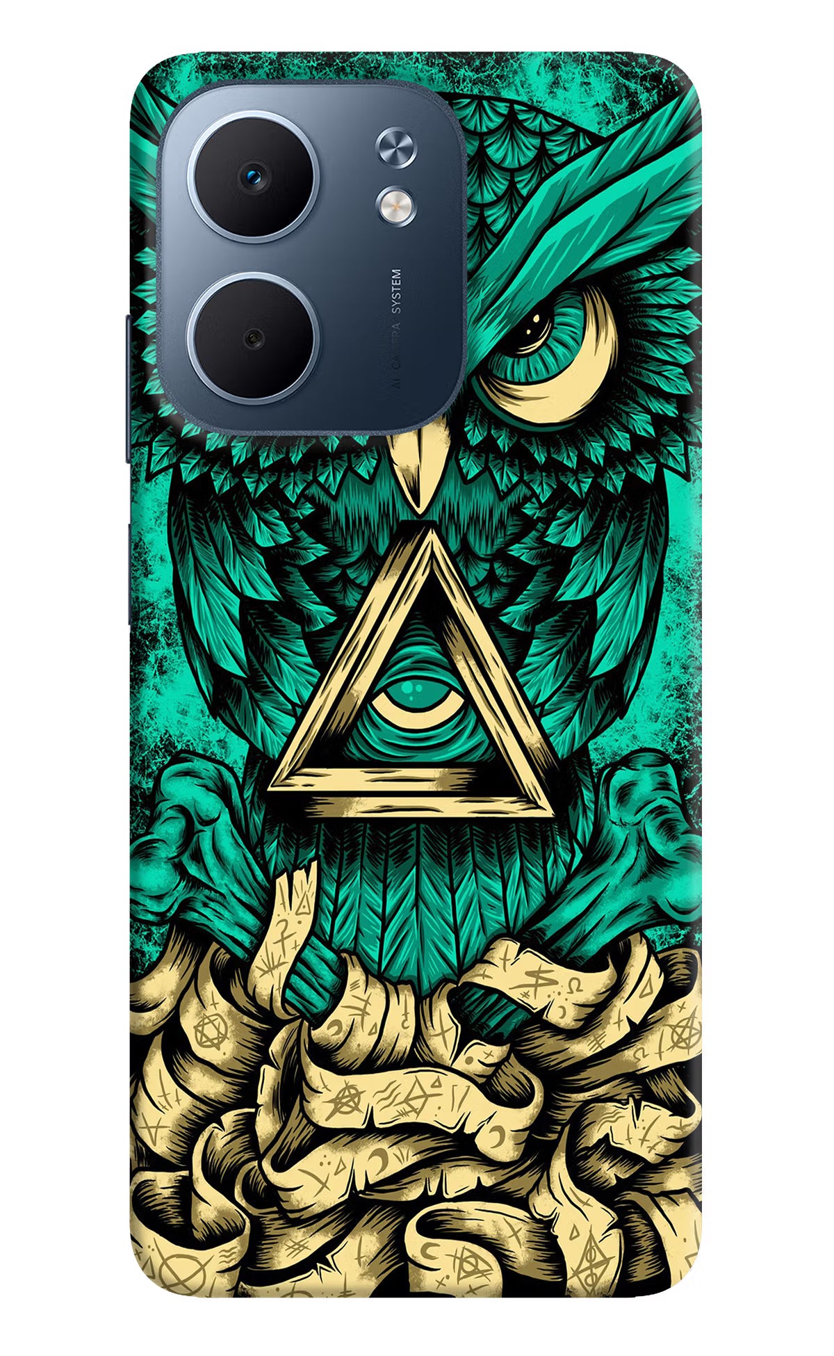 Green Owl Oppo A5x 5G Hard Case Back Cover by Casekaro