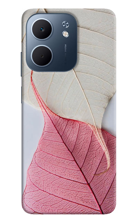White Pink Leaf Oppo A5x 5G Hard Case Back Cover by Casekaro