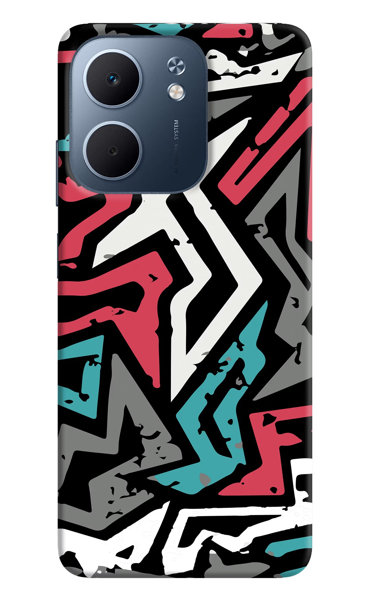 Geometric Graffiti Oppo A5x 5G Hard Case Back Cover by Casekaro