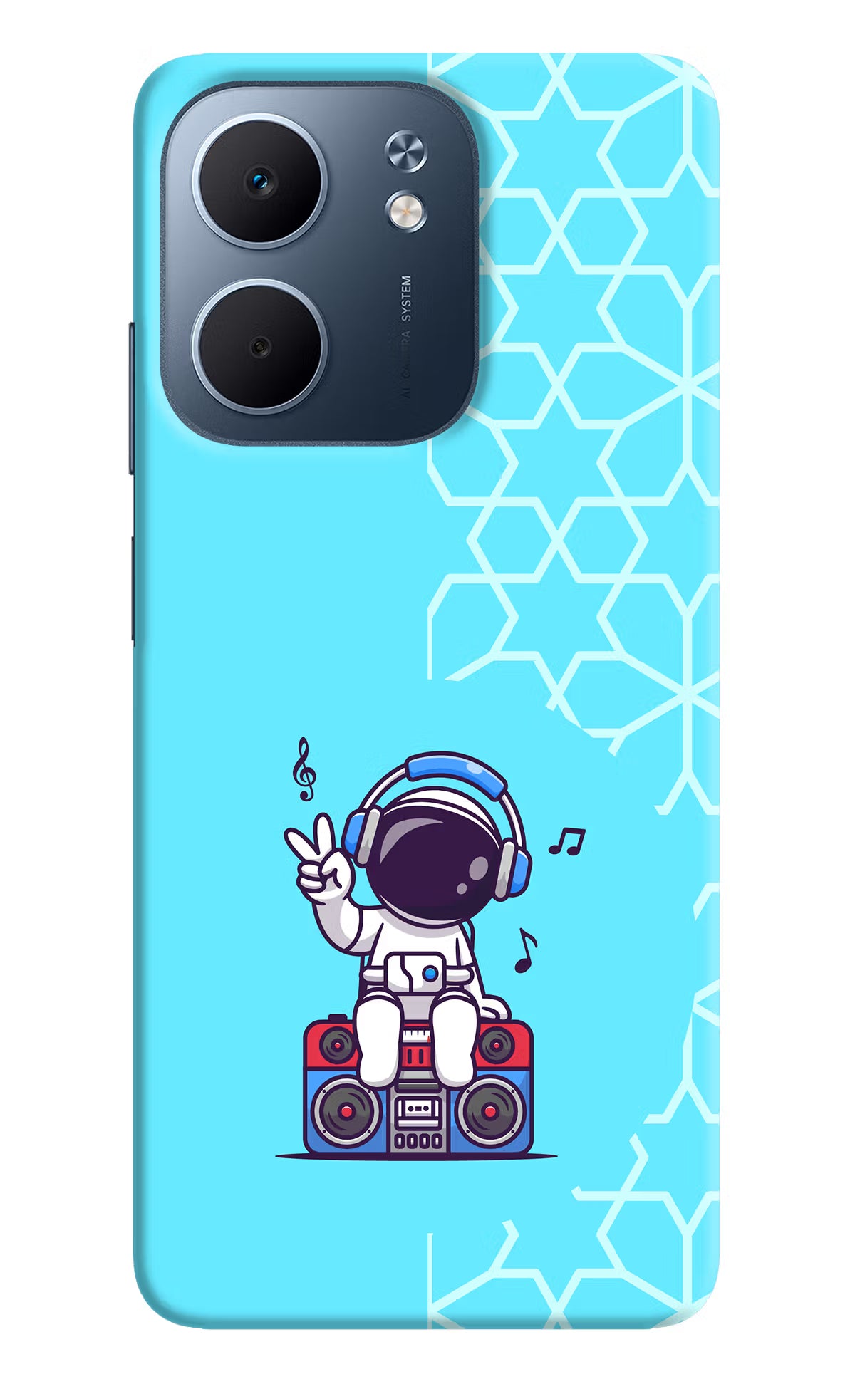 Cute Astronaut Chilling Oppo A5x 5G Hard Case Back Cover by Casekaro