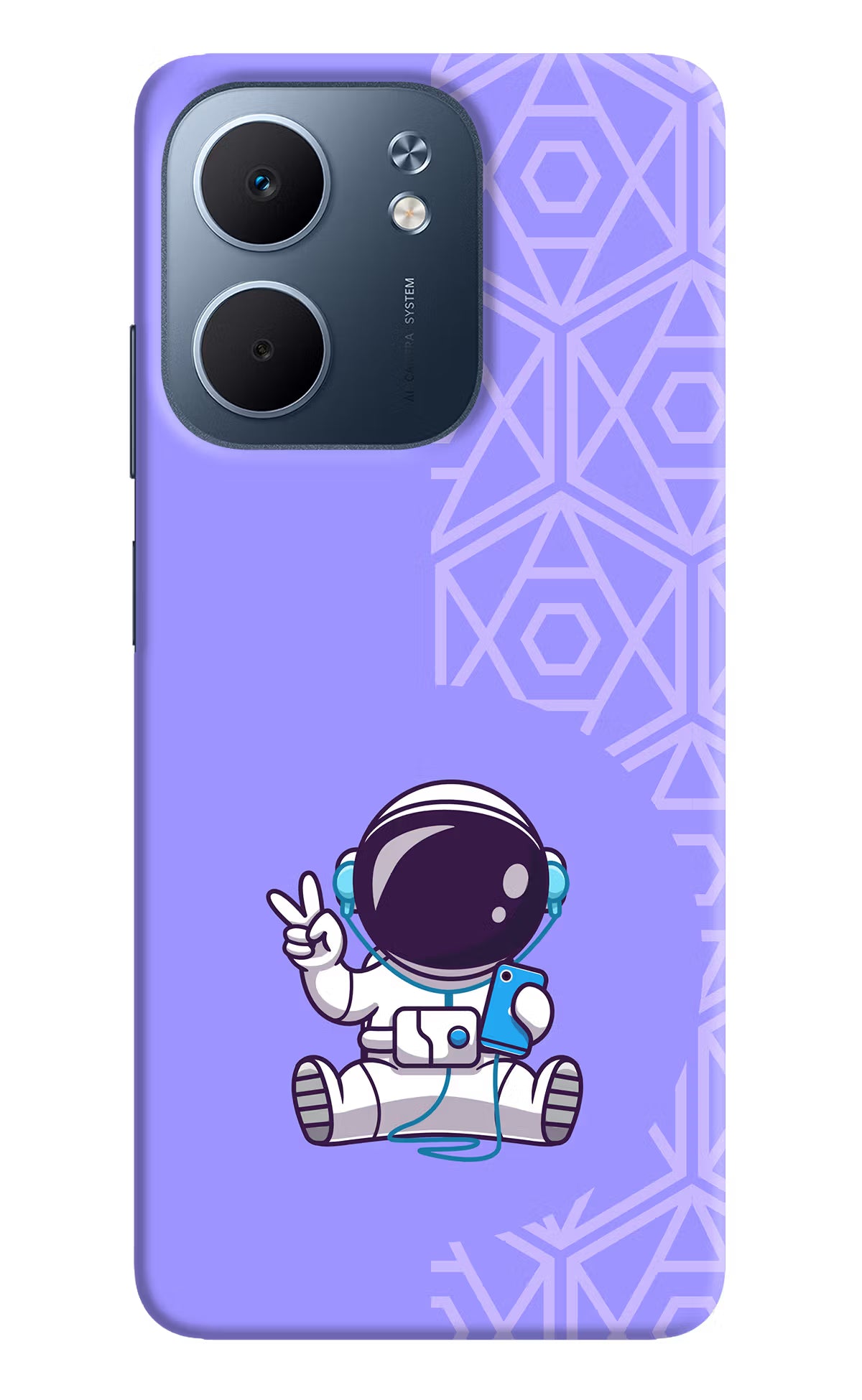 Cute Astronaut Chilling Oppo A5x 5G Hard Case Back Cover by Casekaro