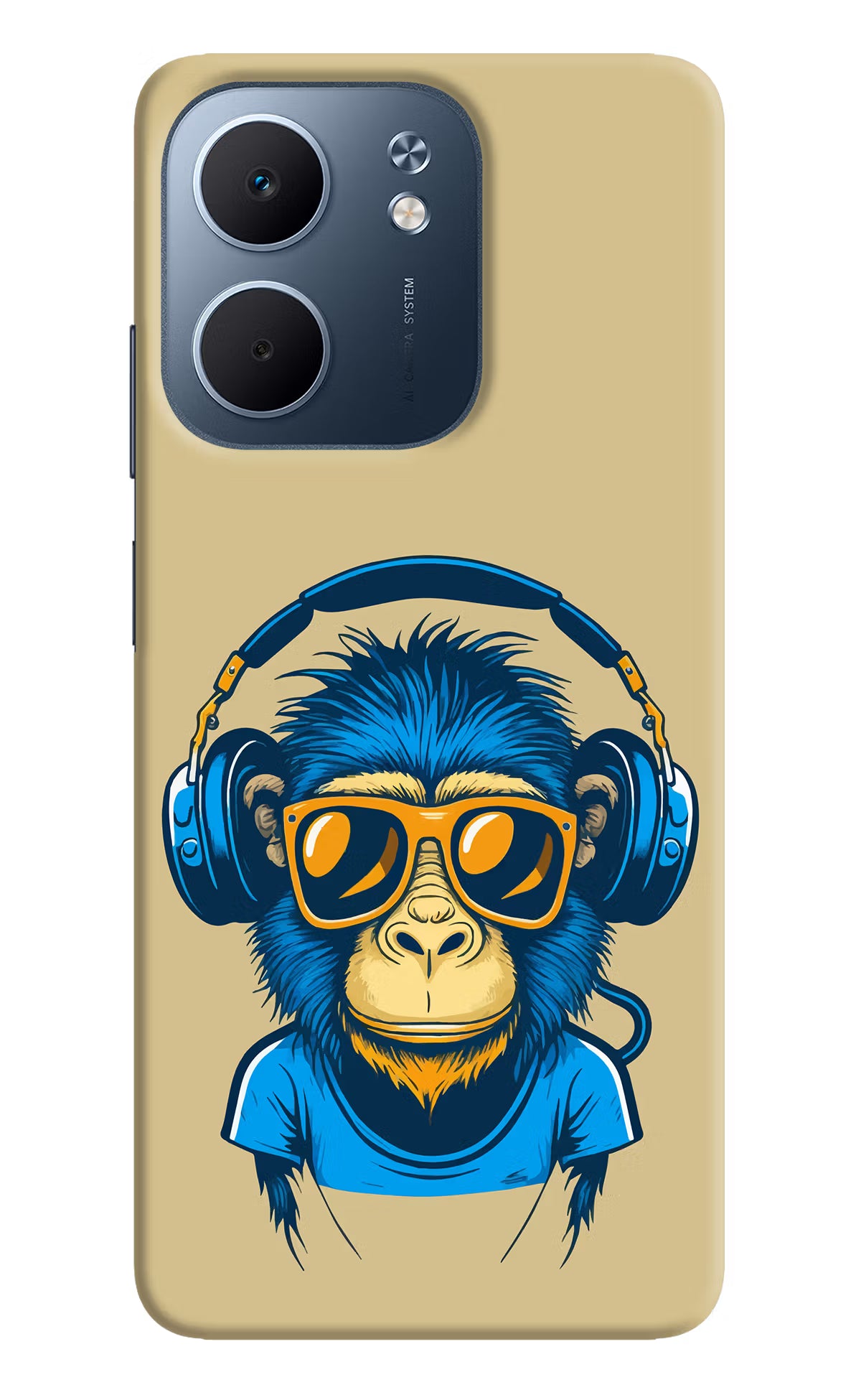 Monkey Headphone Oppo A5x 5G Hard Case Back Cover by Casekaro