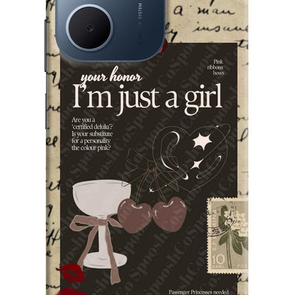 I am just a girl Oppo A5x 5G Hard Case Back Cover by Casekaro
