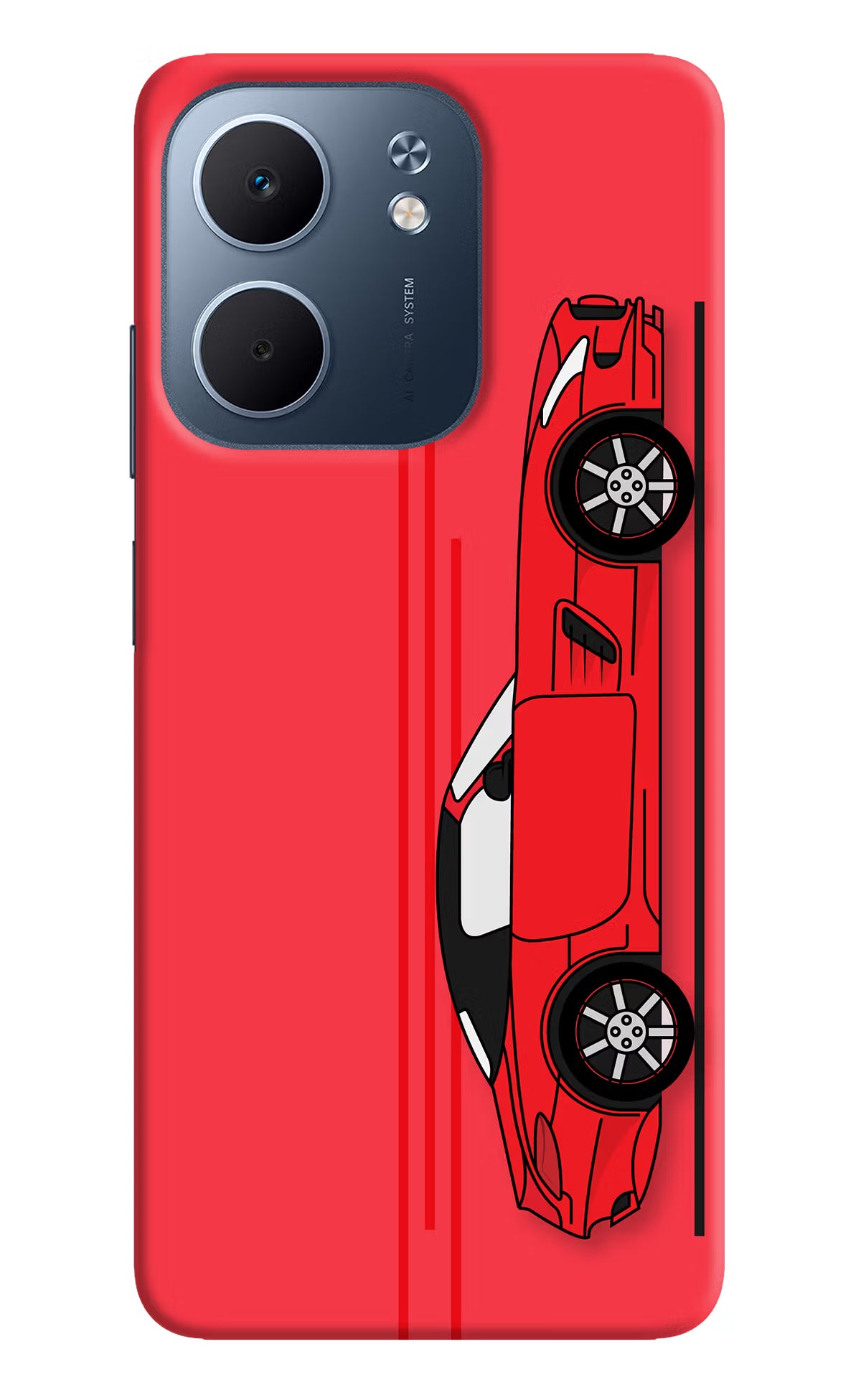 Red Velocity Oppo A5x 5G Hard Case Back Cover by Casekaro