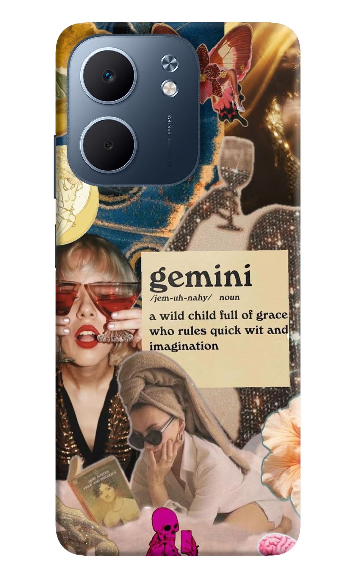 Gemini Zodiac Oppo A5x 5G Hard Case Back Cover by Casekaro