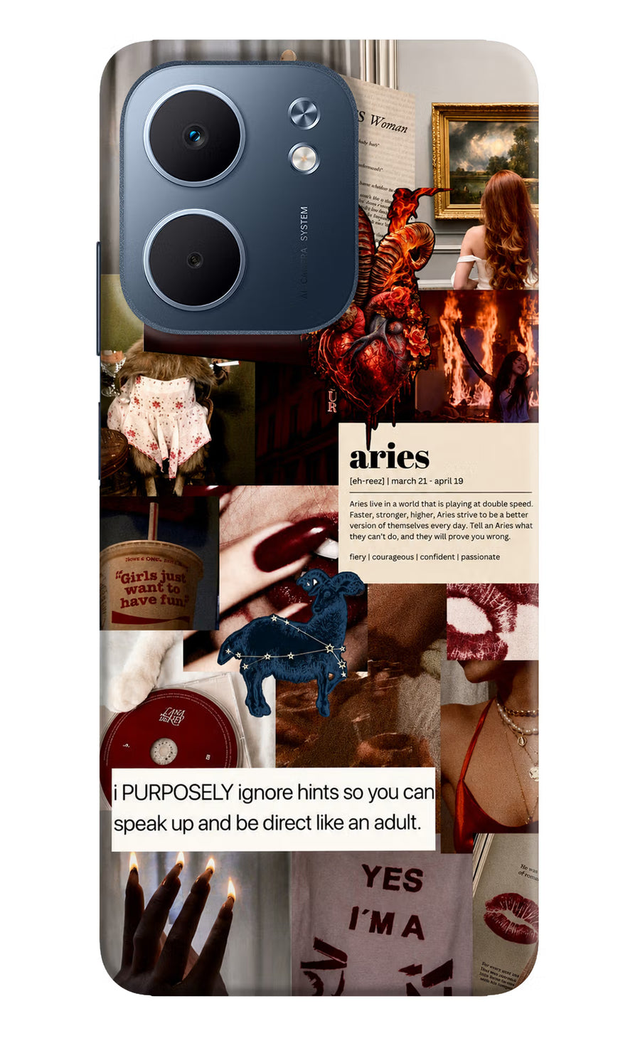 Zodiac Aries Oppo A5x 5G Back Cover, Hard case
