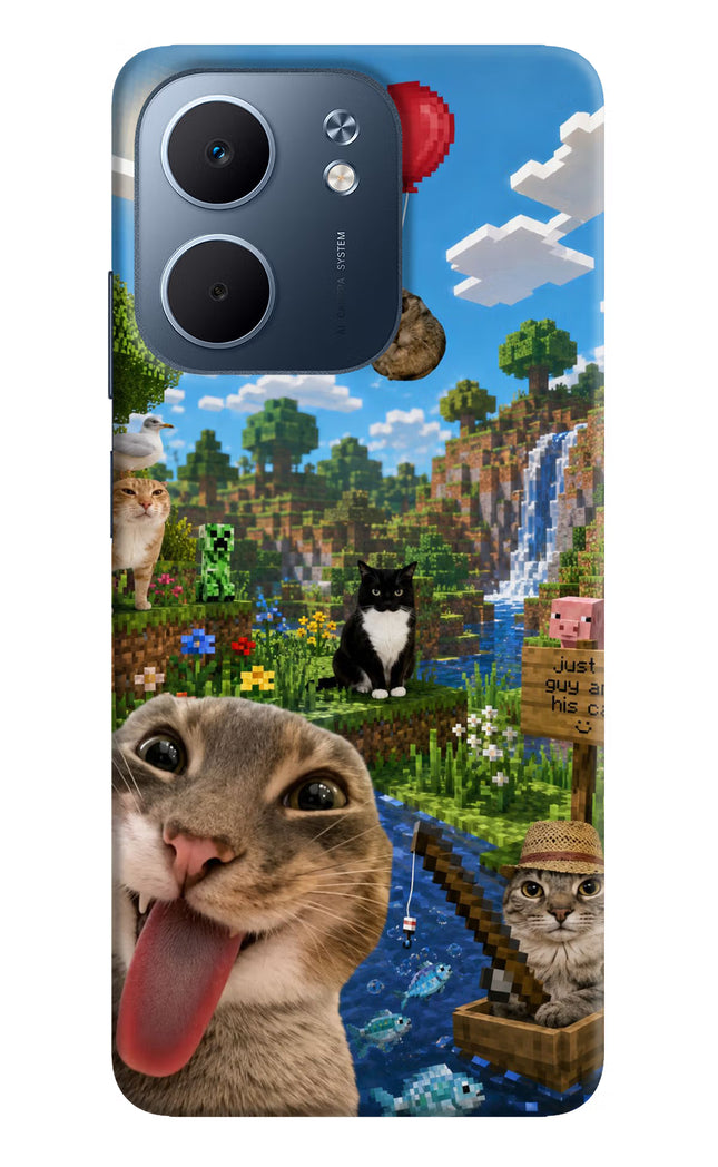Minecraft Cat Chaos Oppo A5x 5G Hard Case Back Cover by Casekaro