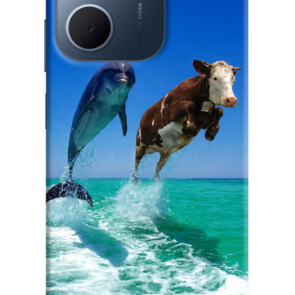 Dolphin vs Cow Oppo A5x 5G Hard Case Back Cover by Casekaro