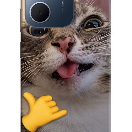 Silly Cat Call Oppo A5x 5G Hard Case Back Cover by Casekaro