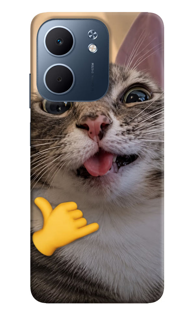Silly Cat Call Oppo A5x 5G Hard Case Back Cover by Casekaro