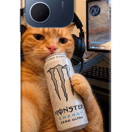 Gamer Cat Energy Oppo A5x 5G Hard Case Back Cover by Casekaro