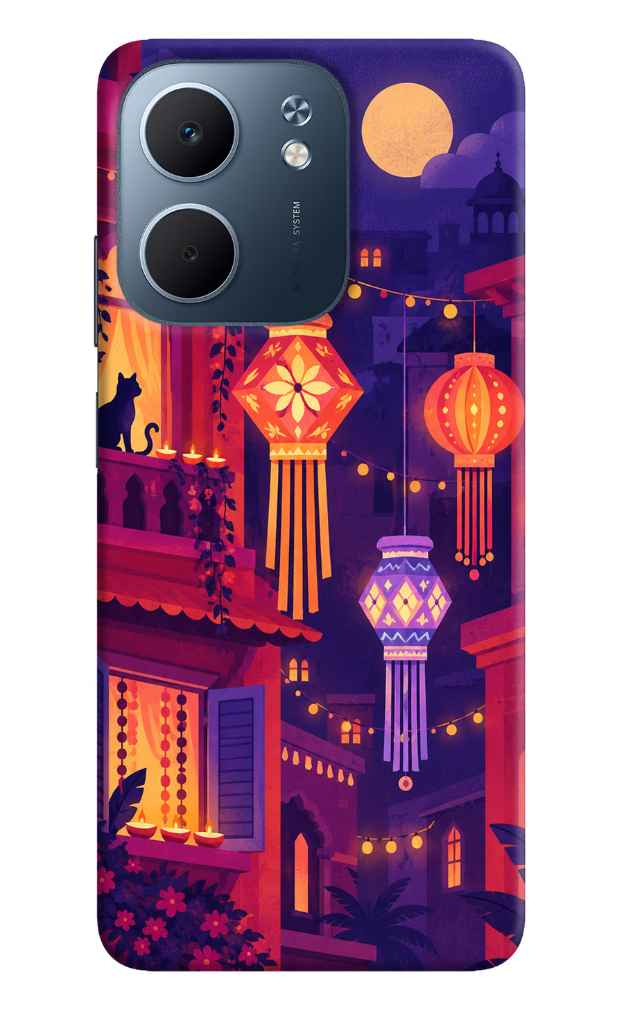 Lantern Lane Oppo A5x 5G Back Cover, Hard case