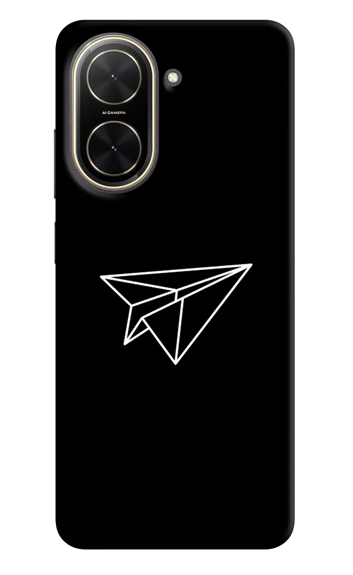 Paper Plane White Poco C71 Back Cover