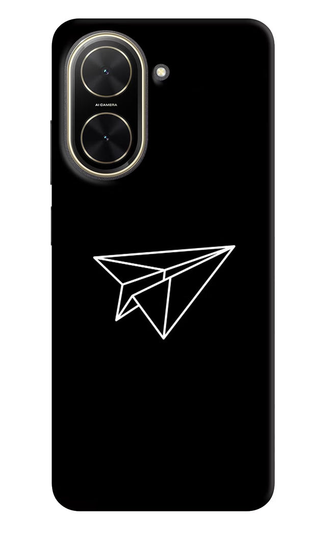 Paper Plane White Poco C71 Back Cover