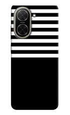 Black and White Print Poco C71 Back Cover
