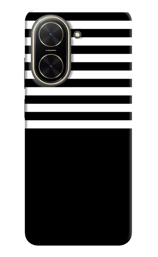 Black and White Print Poco C71 Back Cover