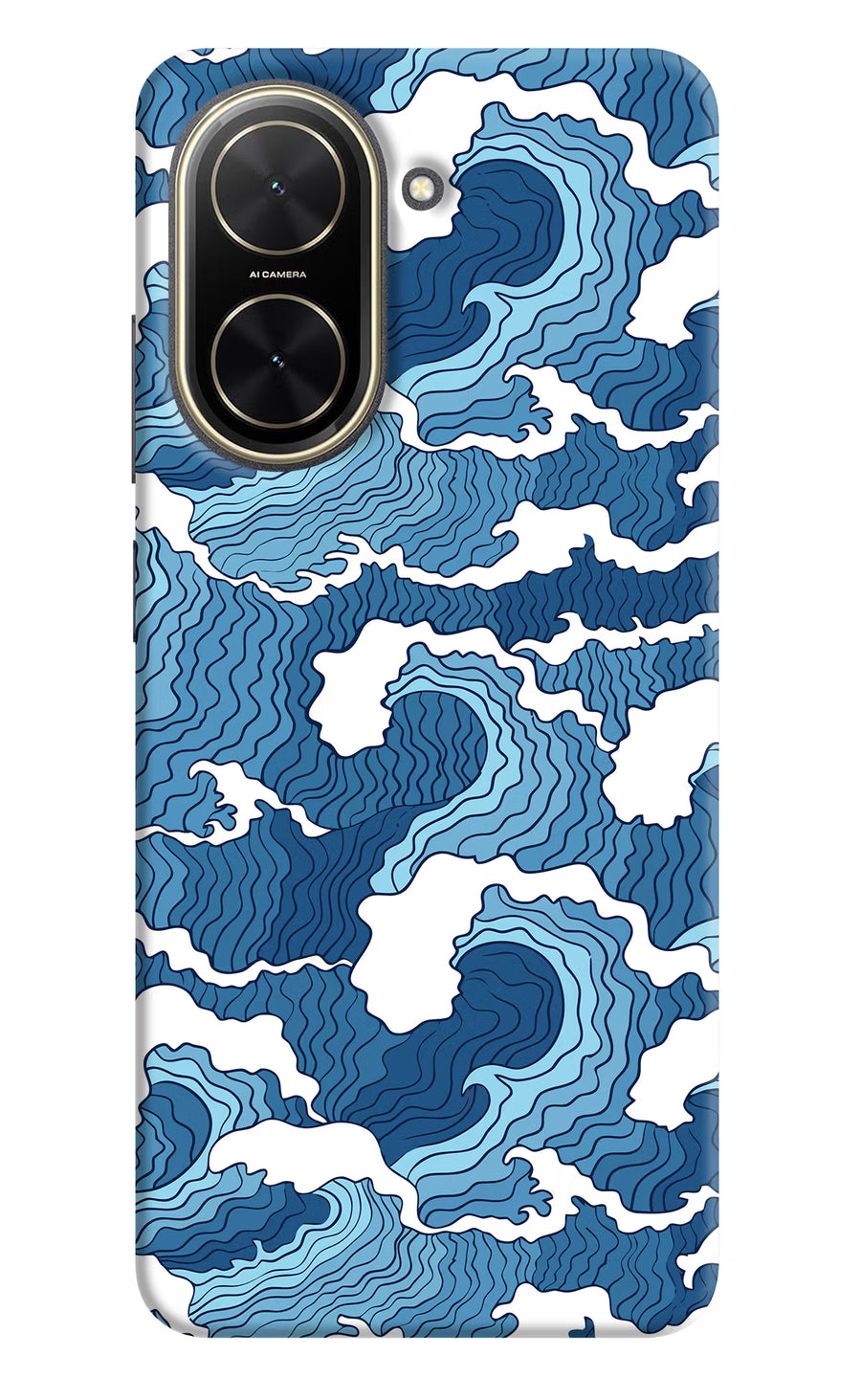 Blue Waves Poco C71 Back Cover, Hard case