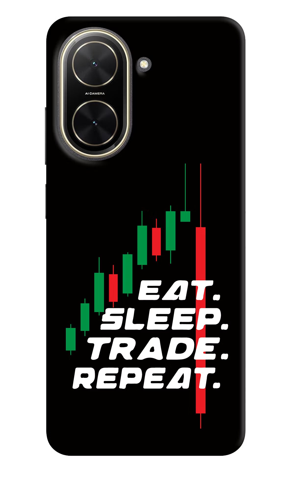 Eat Sleep Trade Repeat Poco C71 Back Cover