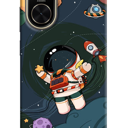 Cartoon Astronaut Poco C71 Back Cover