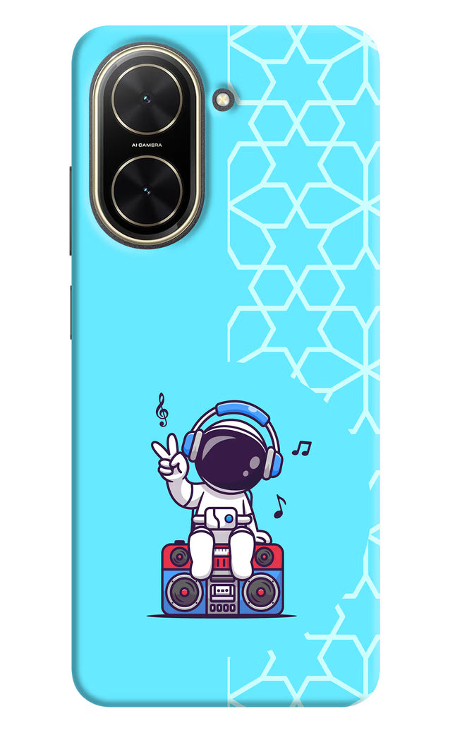 Cute Astronaut Chilling Poco C71 Back Cover