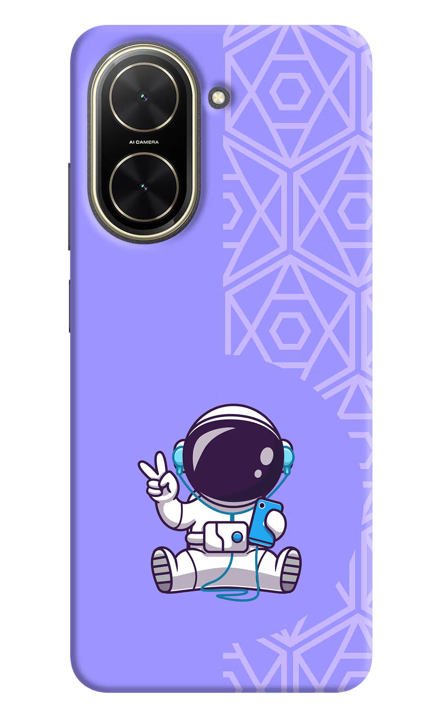 Cute Astronaut Chilling Poco C71 Back Cover, Hard case