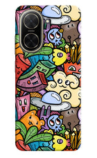 Veggie Doodle Poco C71 Back Cover
