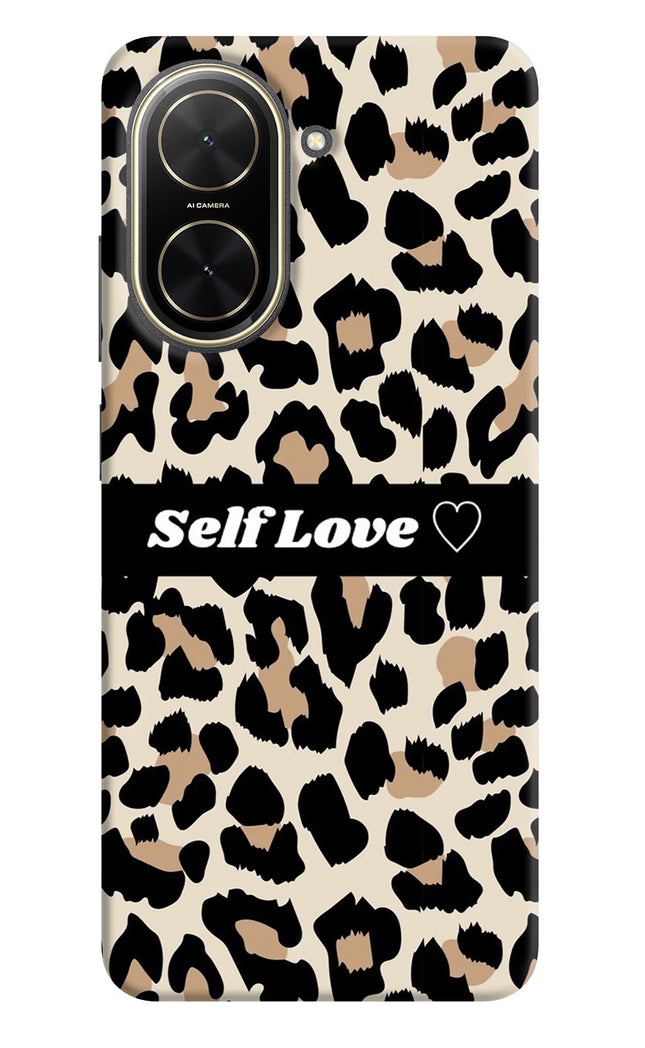 Leopard Print Self Love Poco C71 Back Cover