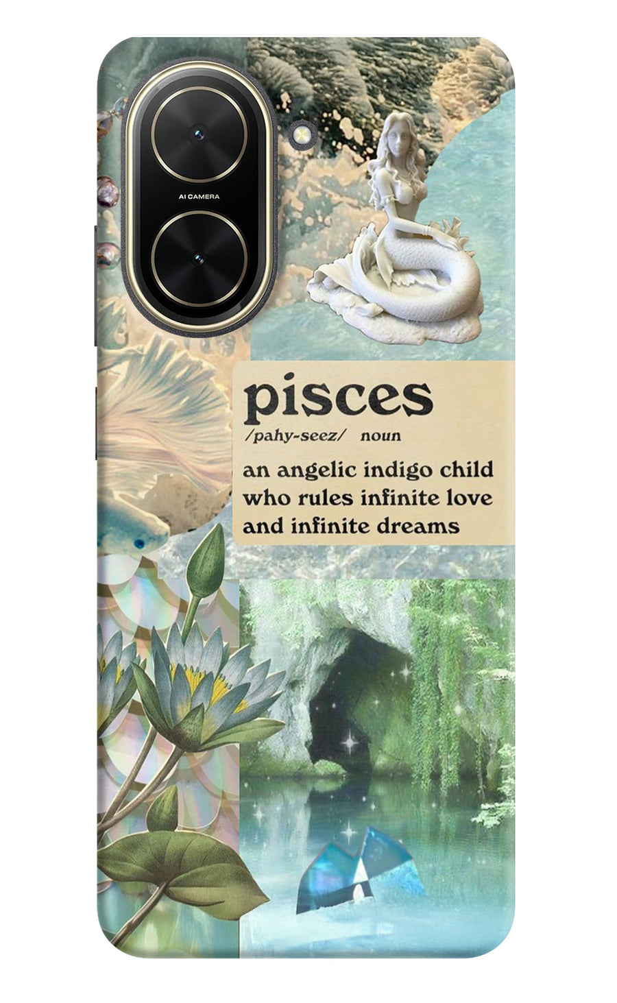 Pisces Zodiac Poco C71 Back Cover, Hard case