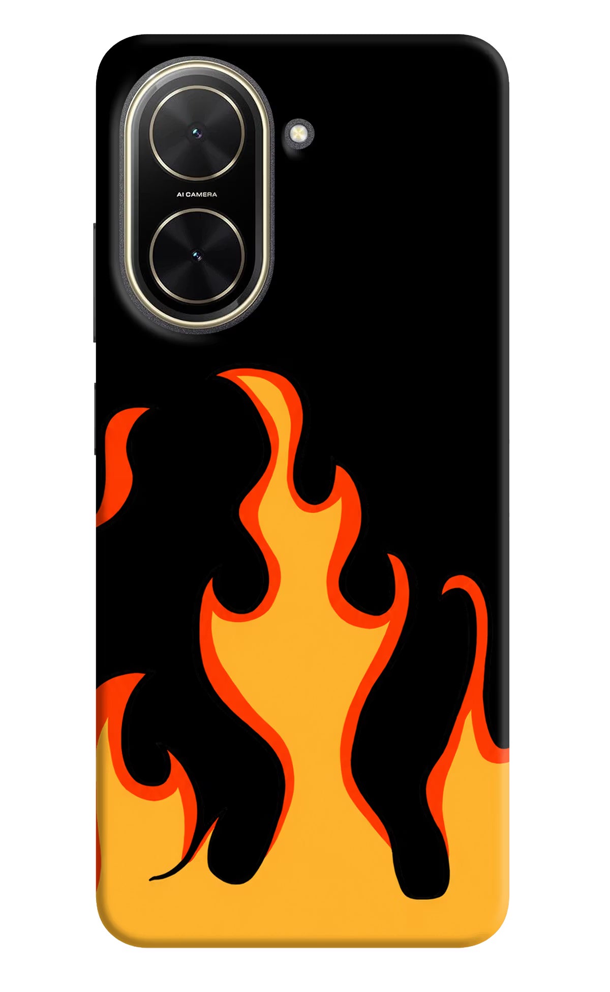 Fired Up – Black Poco C71 Hard Case Back Cover by Casekaro