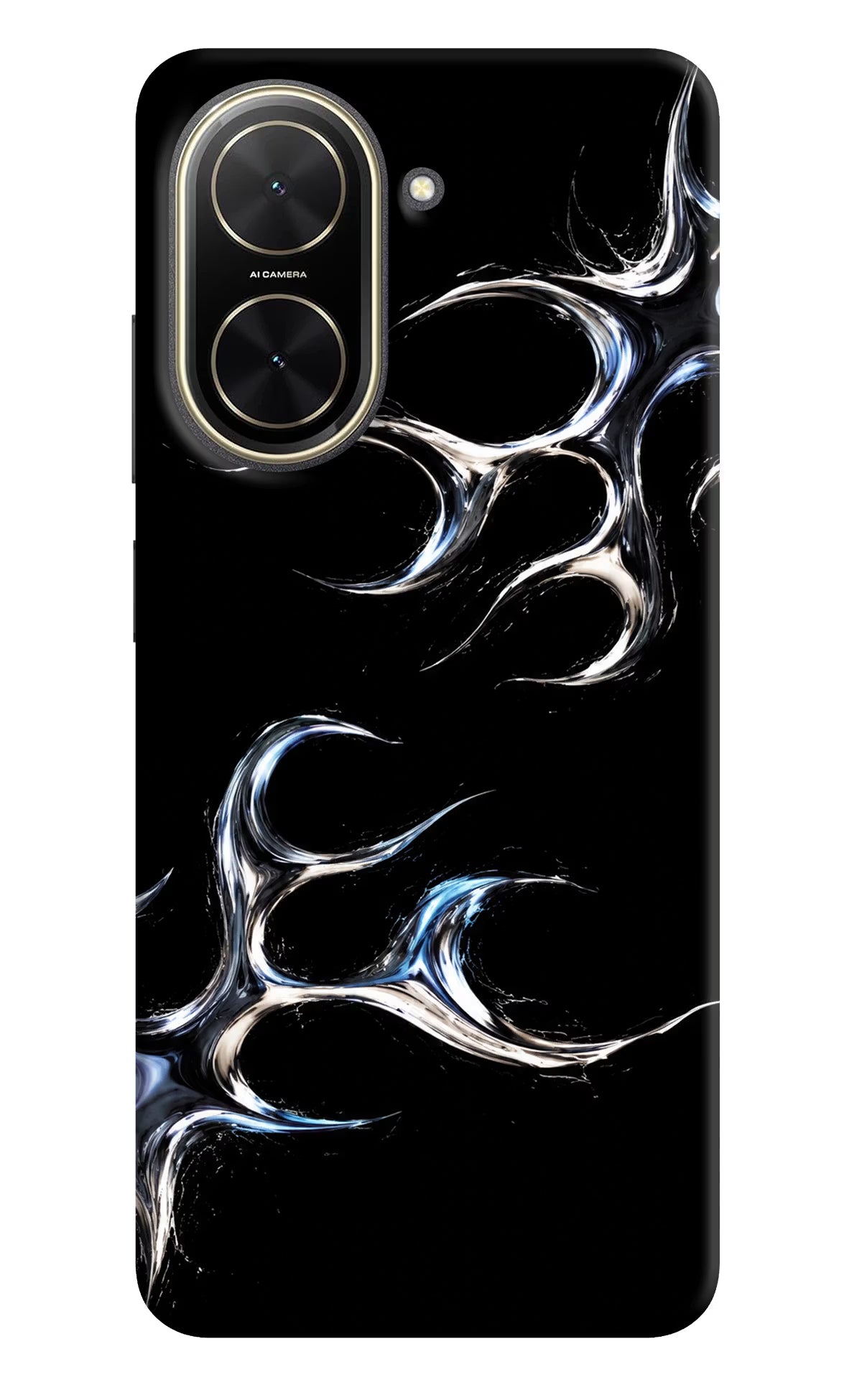 Chrome Tribal Poco C71 Hard Case Back Cover by Casekaro