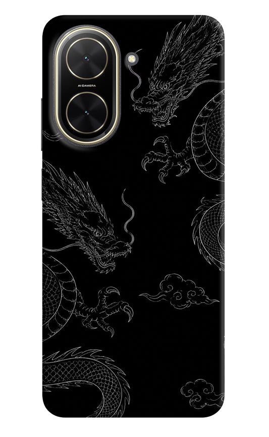 Twin Dragons Poco C71 Hard Case Back Cover by Casekaro