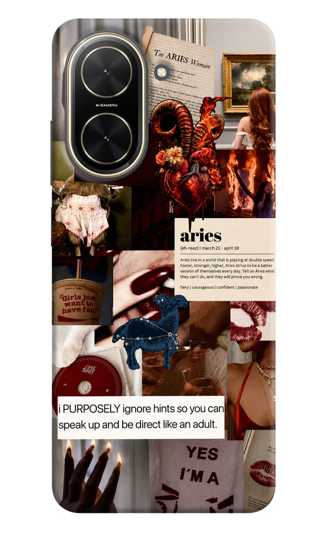 Zodiac Aries Poco C71 Hard Case Back Cover by Casekaro
