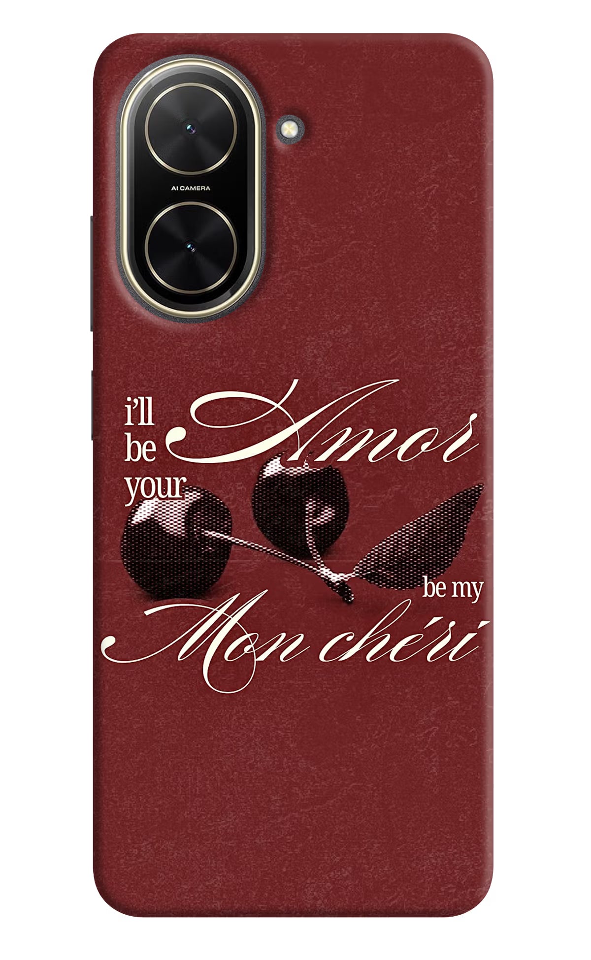 Velvet Cherry Poco C71 Back Cover