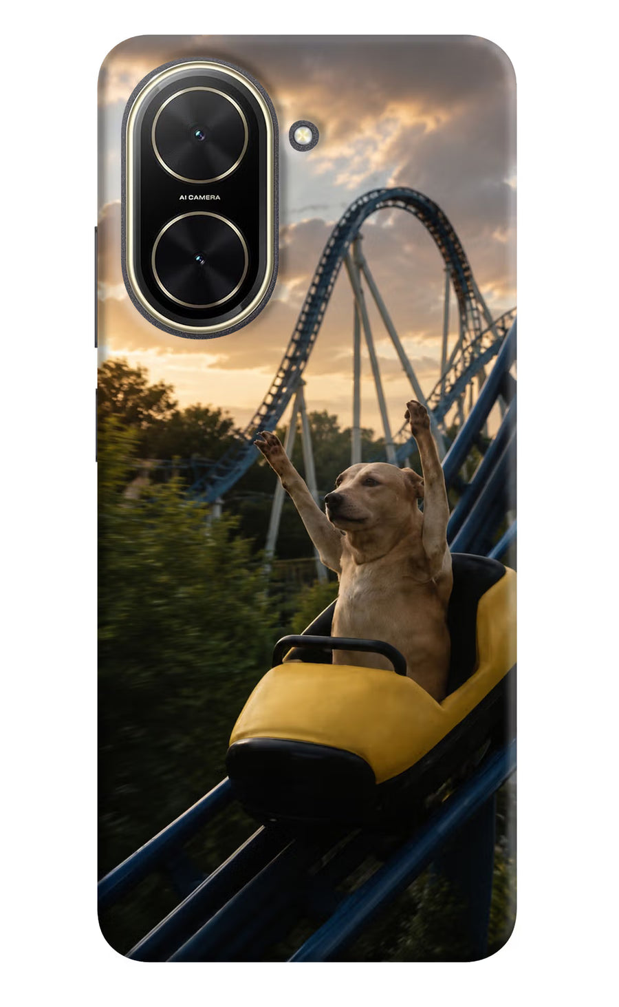 Rollercoaster Dog Poco C71 Back Cover, Hard case