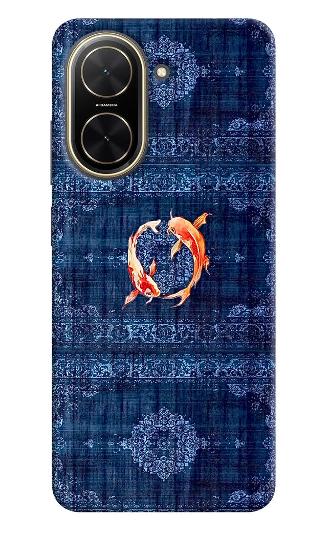 Koi Blue Poco C71 Hard Case Back Cover by Casekaro