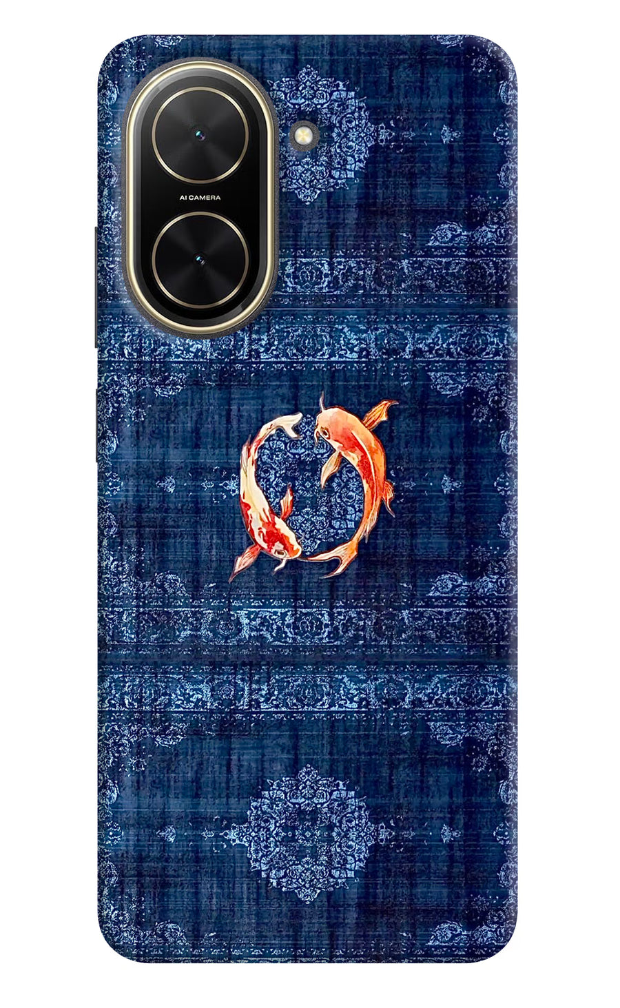 Koi Blue Poco C71 Back Cover, Hard case