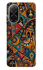 Folk Print Poco C71 Hard Case Back Cover by Casekaro
