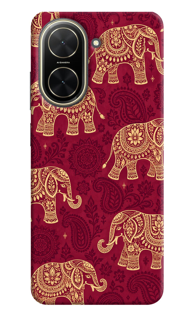Maroon Elephant Poco C71 Back Cover