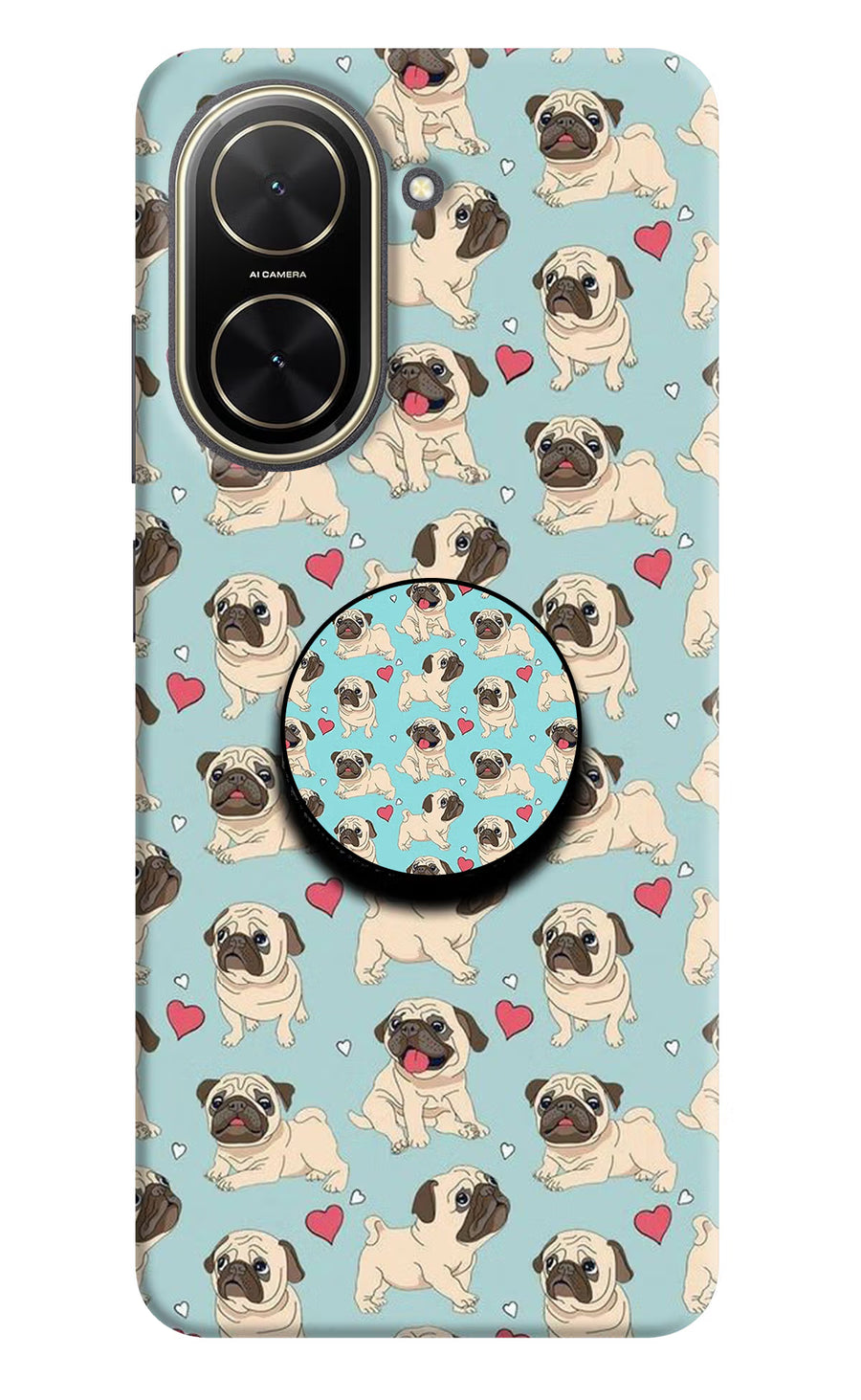 Pug Dog Poco C71 Pop Case, Hard case