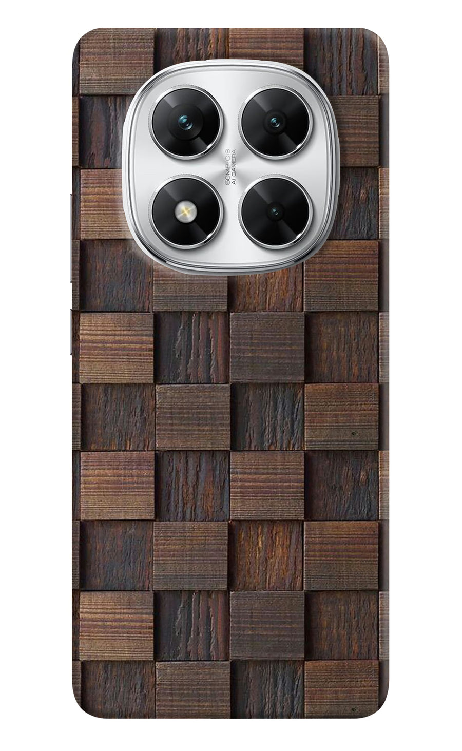 Wooden Cube Design Poco X7 5G Back Cover, Hard case