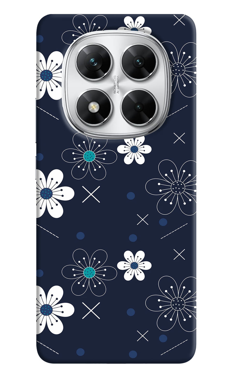 Flowers Poco X7 5G Back Cover, Hard case