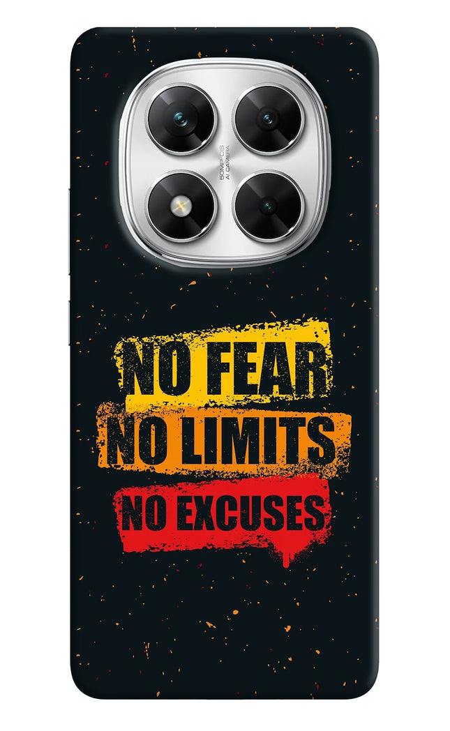 No Fear No Limits No Excuse Poco X7 5G Hard Case Back Cover by Casekaro